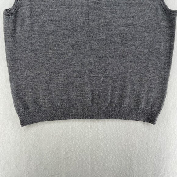 Calvin Klein Sweater Mens L Gray V Neck Regular Fit Sleeveless Pullover Vest - Picture 9 of 11